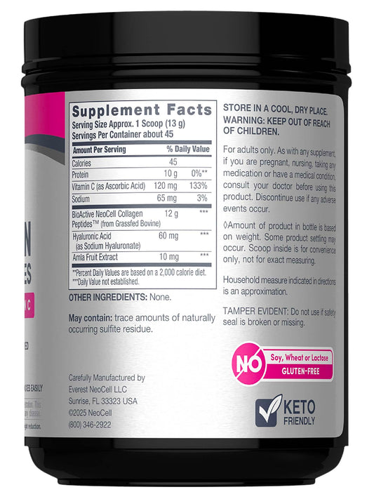 NeoCell Super Collagen Powder scoop highlighting pre-measured servings for easy daily use