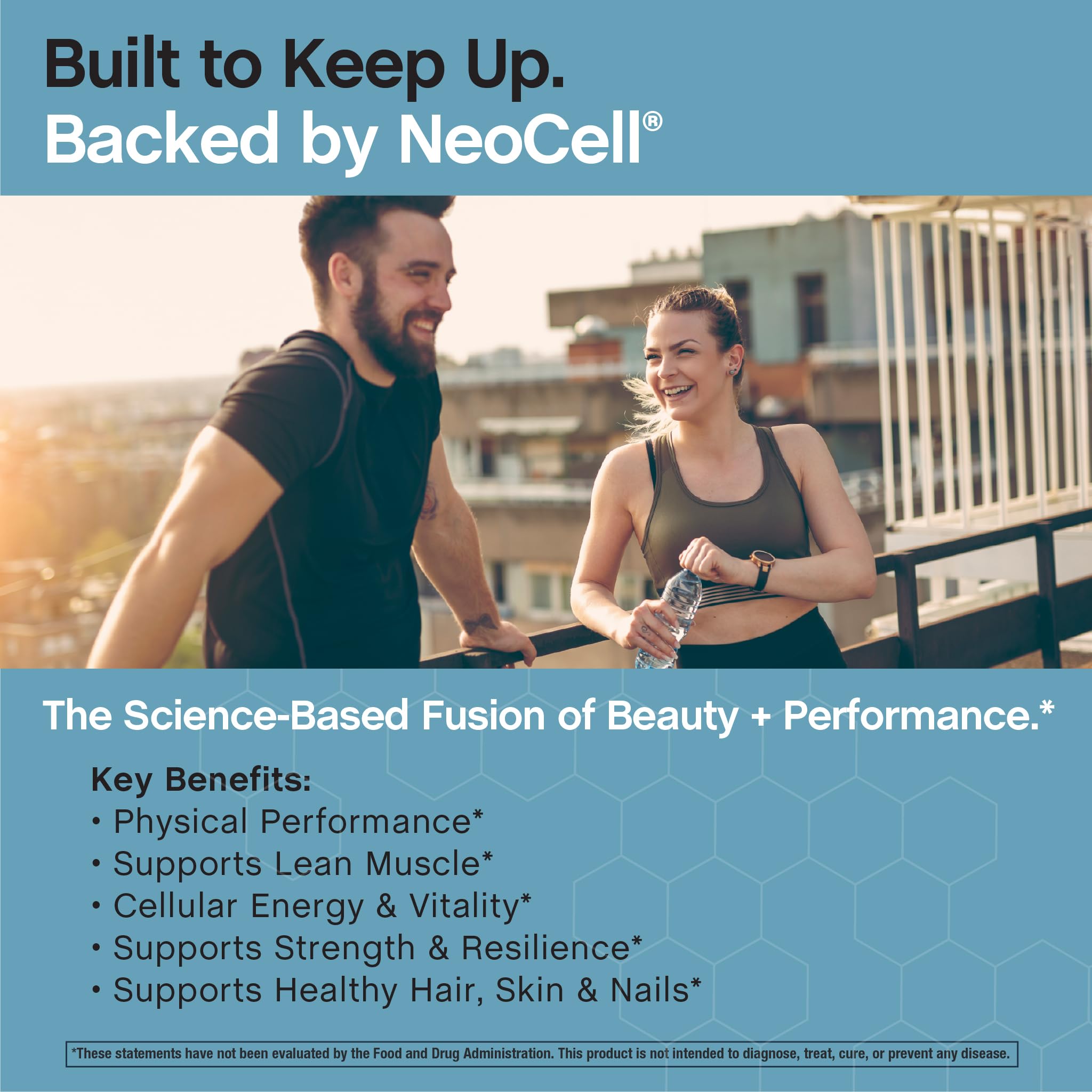 NeoCell unflavored powder in resealable packaging ideal for recipes.