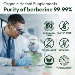 NEOGLI Berberine Cinnamon Bergamot ingredients panel shows digestion synergy.