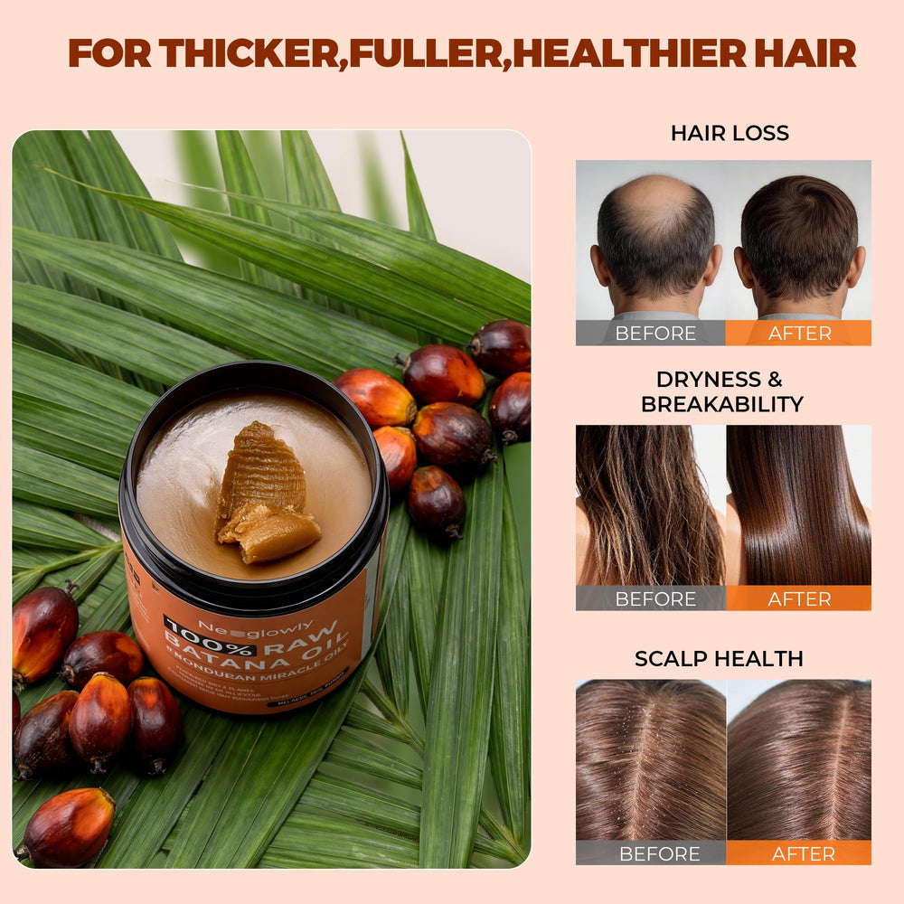 Fragrance-free Neoglowly Batana Oil suitable for sensitive scalps.