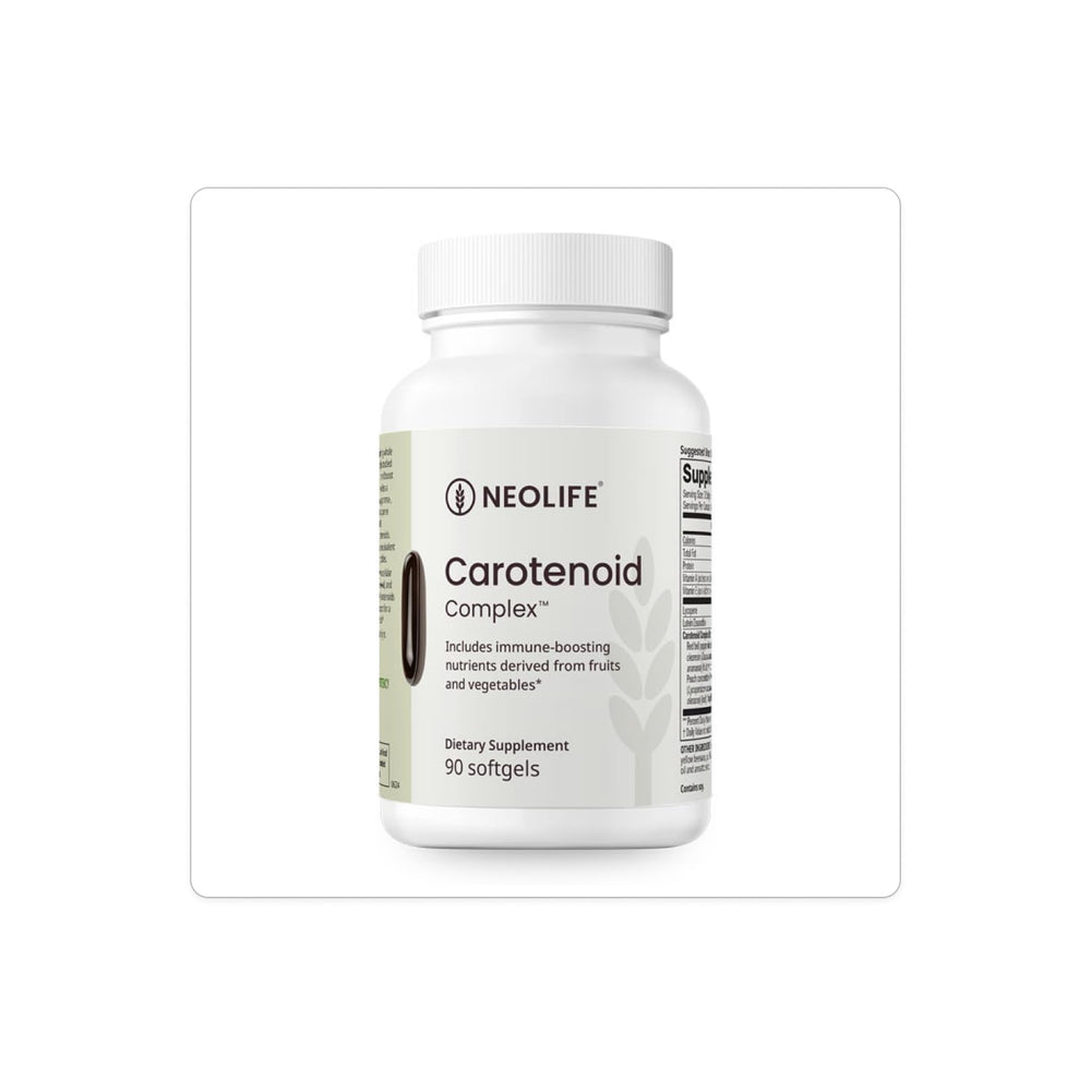 NeoLife Carotenoid Complex bottle label for daily eye-support potential