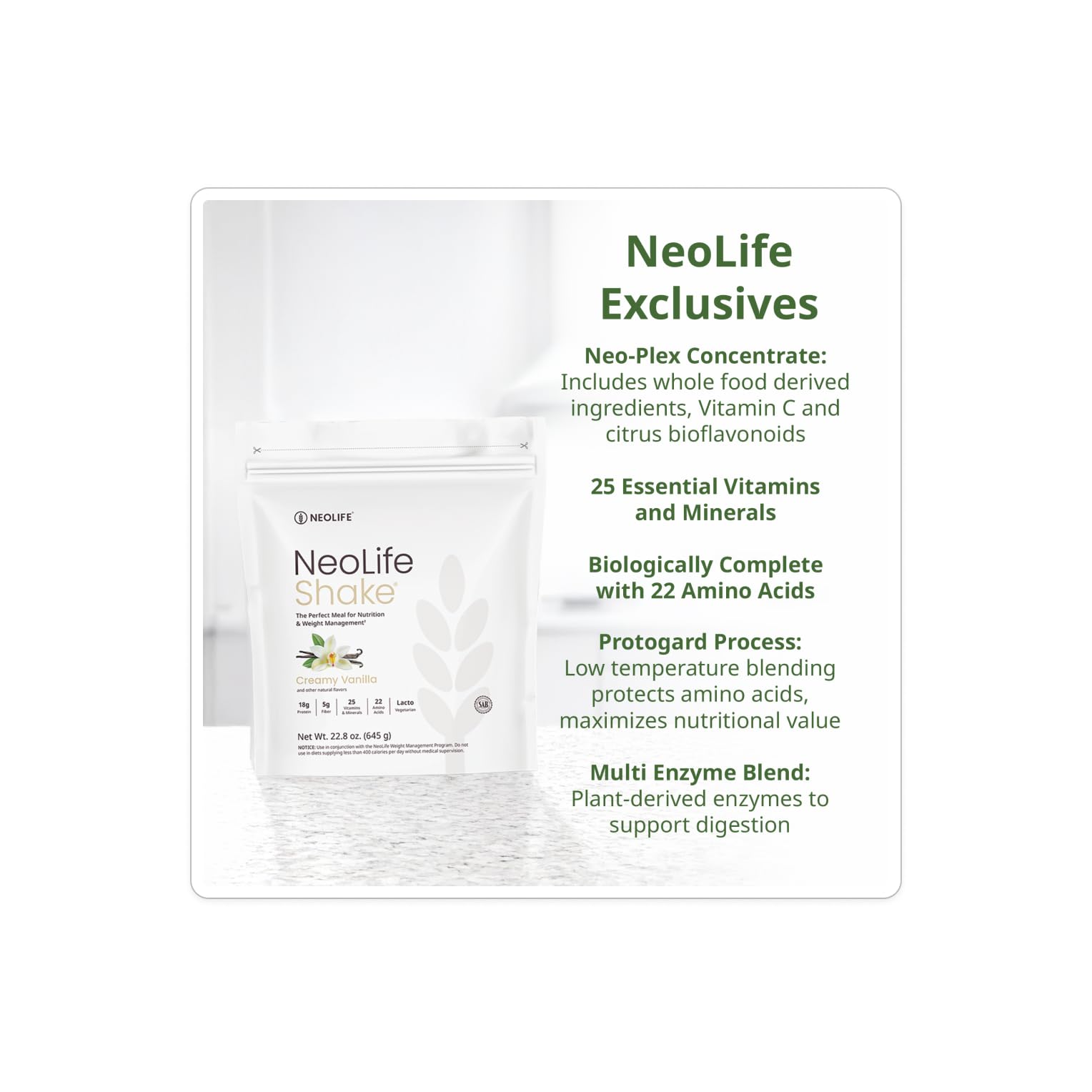 NeoLifeShake in a glass reveals creamy texture and inviting flavor.