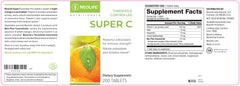 NeoLife Super C with orange juice powder suggests enhanced vitamin C from natural sources.