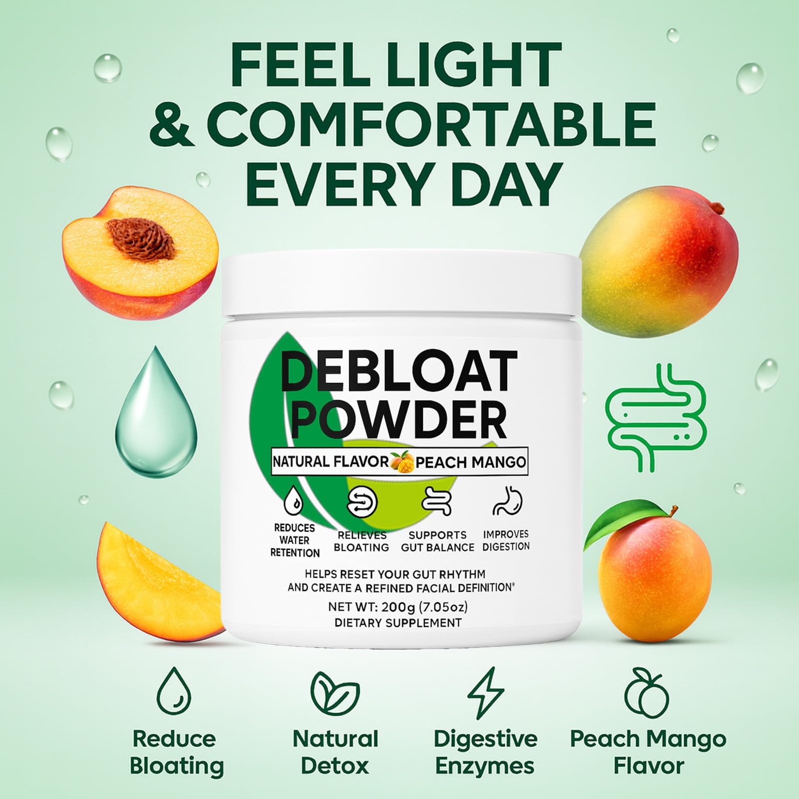 Neonomicon Debloat Powder mixes quickly in water for a smooth daily drink