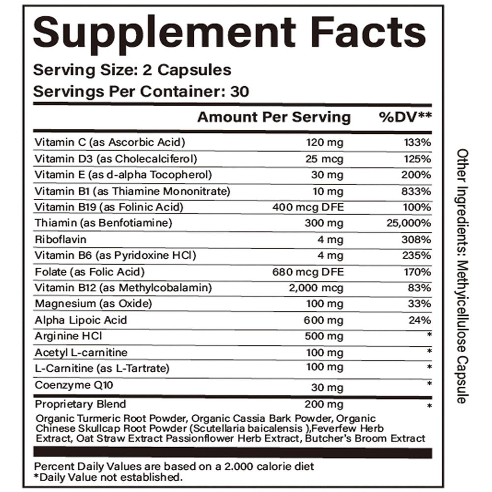 Neonomicon Rynutra capsules close-up highlighting easy swallow and energy support