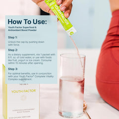NEORA Youth Factor enzyme blend shown to aid nutrient absorption.