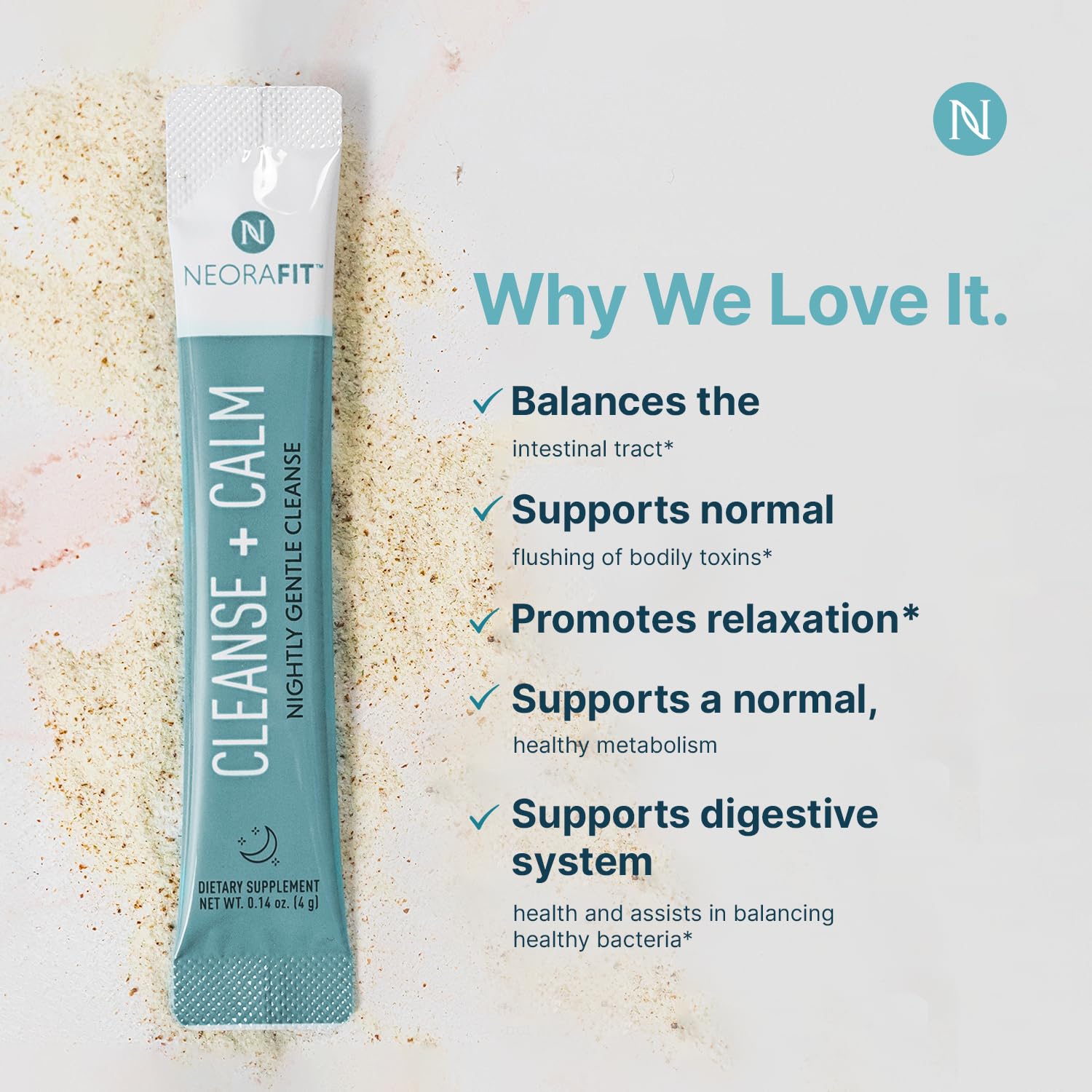 NeoraFit greens and botanicals provide nutrient-dense support in a glass.