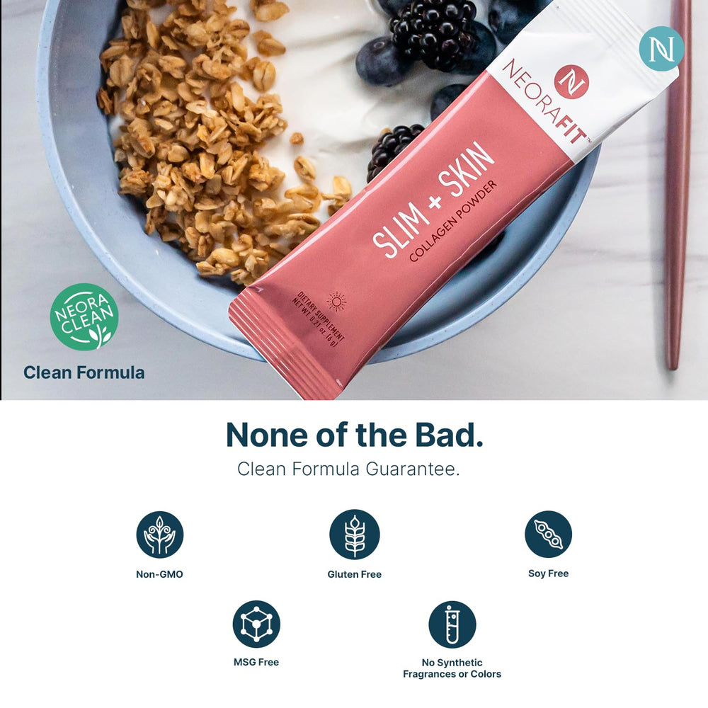 NEORA NeoraFit supports hair and nails with a dual collagen blend over time