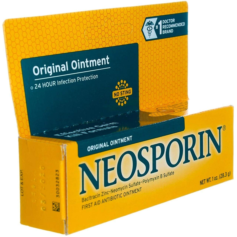 Neosporin Original Ointment application dab demonstrating easy, precise skin coverage