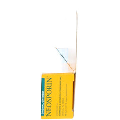 Neosporin Original Ointment label closeup featuring bacitracin zinc for wound care