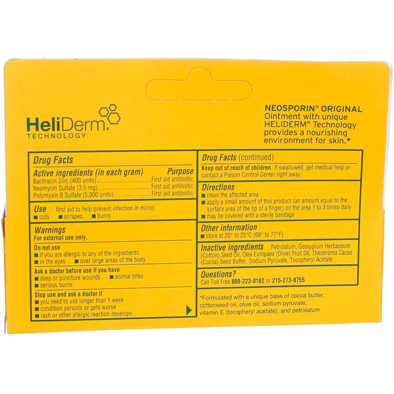 Neosporin Original Ointment packaging box highlighting pack of four for family care