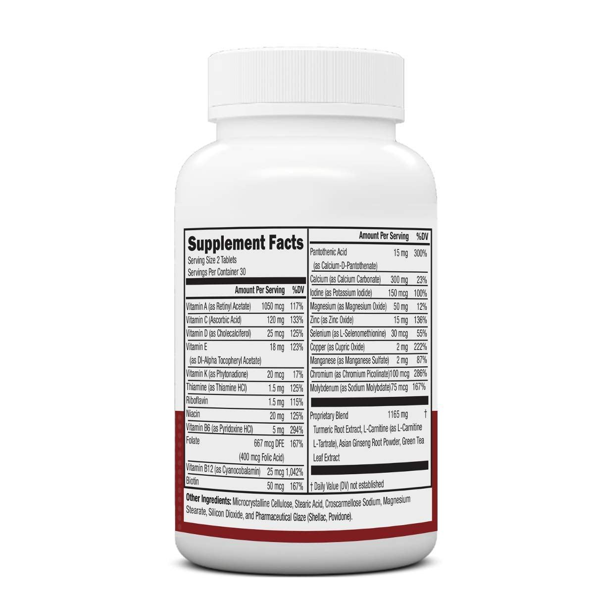 NeoVitin 50+ formula label close-up with physician-formulated blend