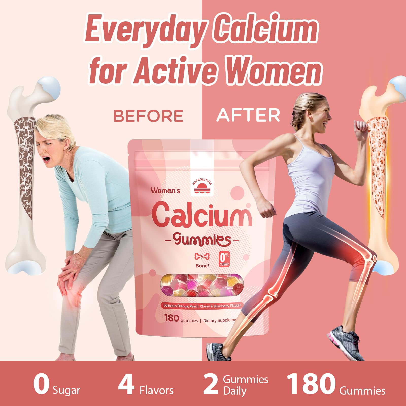 Nepeolithia Calcium Gummies soy isoflavones boron for women's nutritional balance.