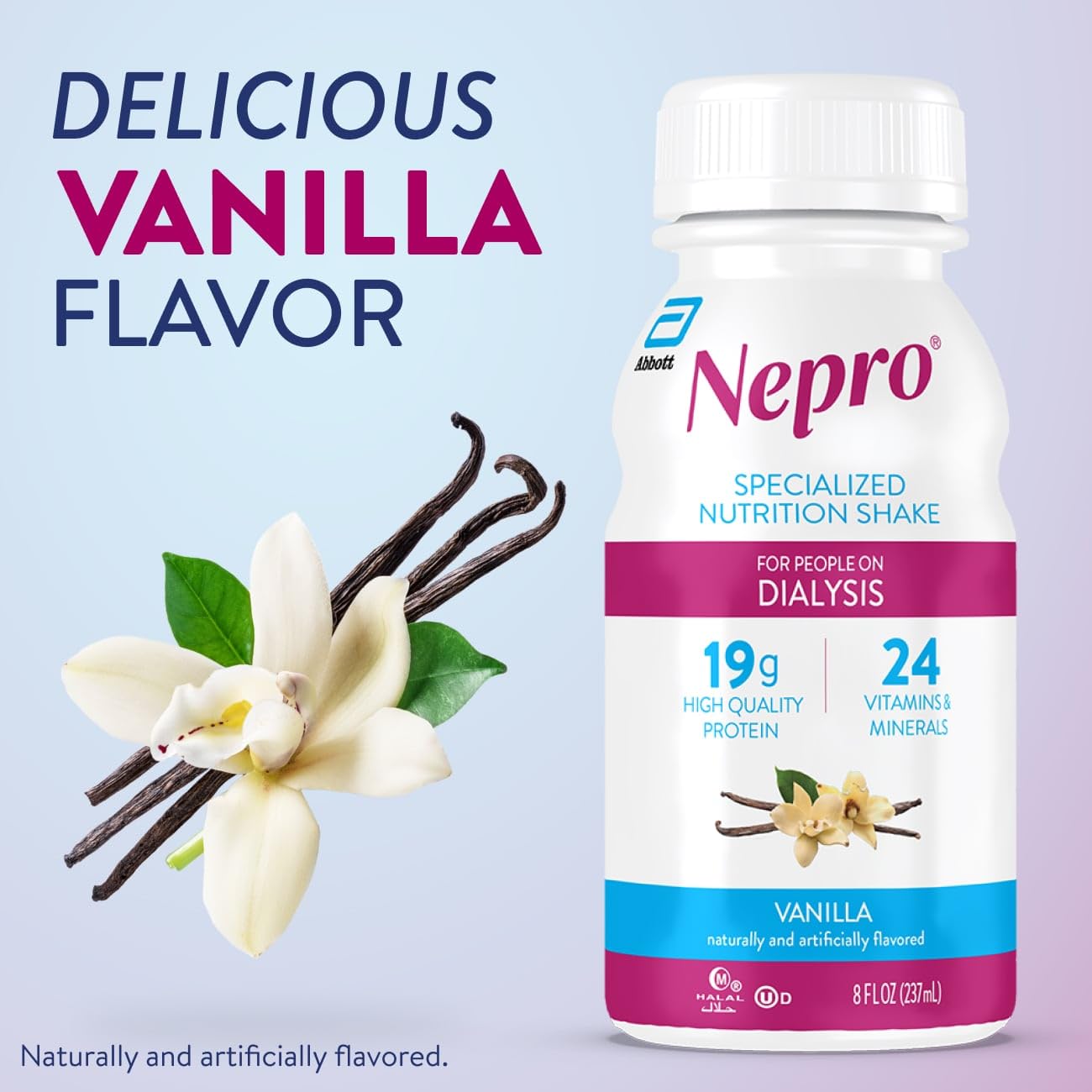 Nepro 8oz serving bottle, convenient single-serve portion.