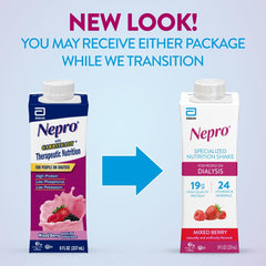 Nepro mixed berry pour shows ready-to-drink convenience for dialysis days