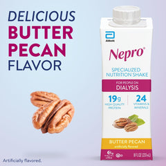 Nepro Vanilla glass pour, smooth consistency for quick nutrition.