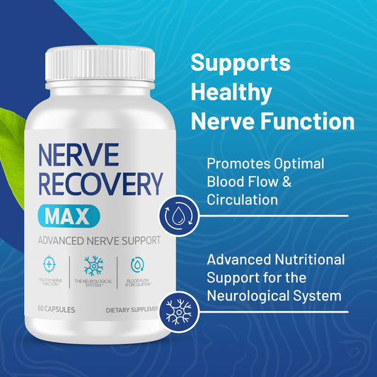 Nerve Recovery Max bottle back highlighting dosage and quality ingredients for daily use