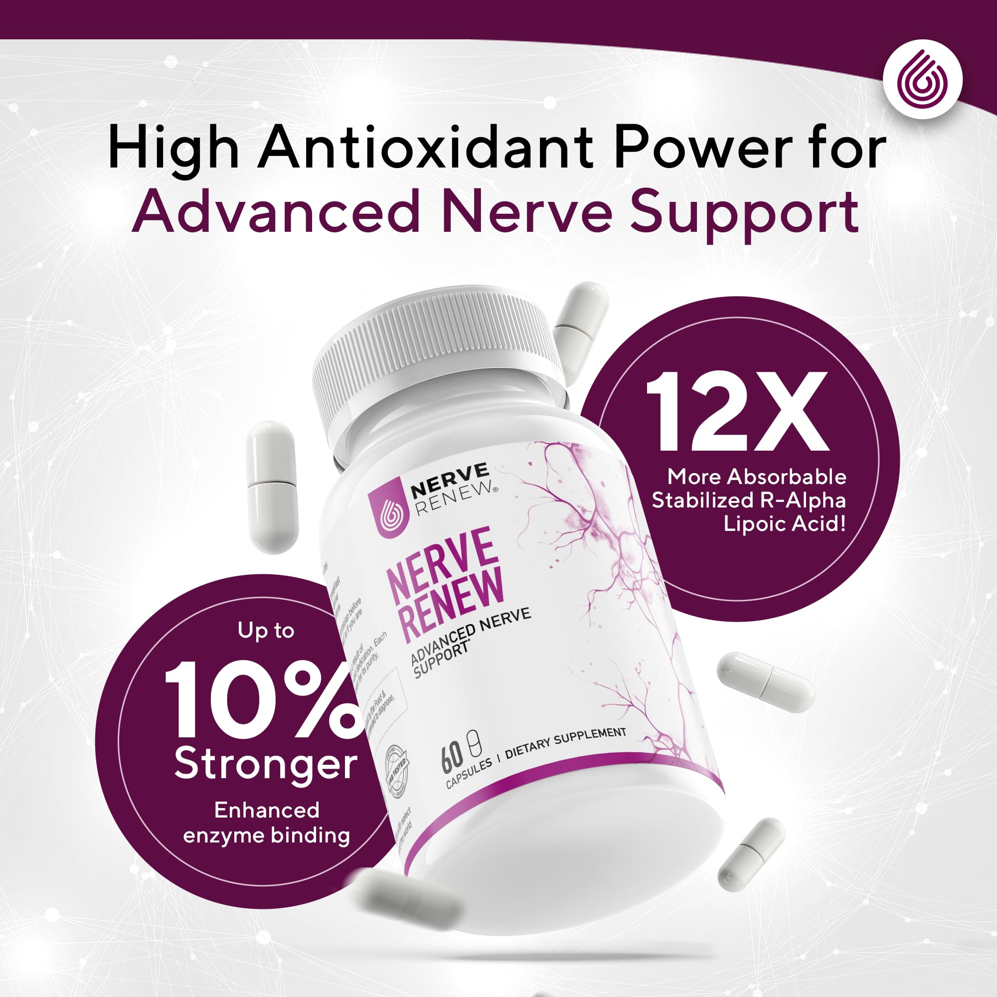 NERVE RENEW packaging on a store shelf communicates trusted quality