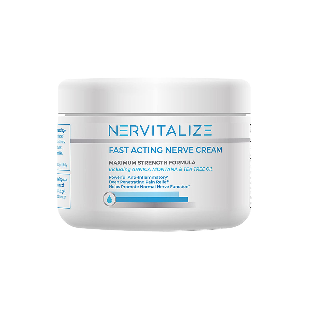 Nervitalize fast-acting nerve pain cream jar with quick relief