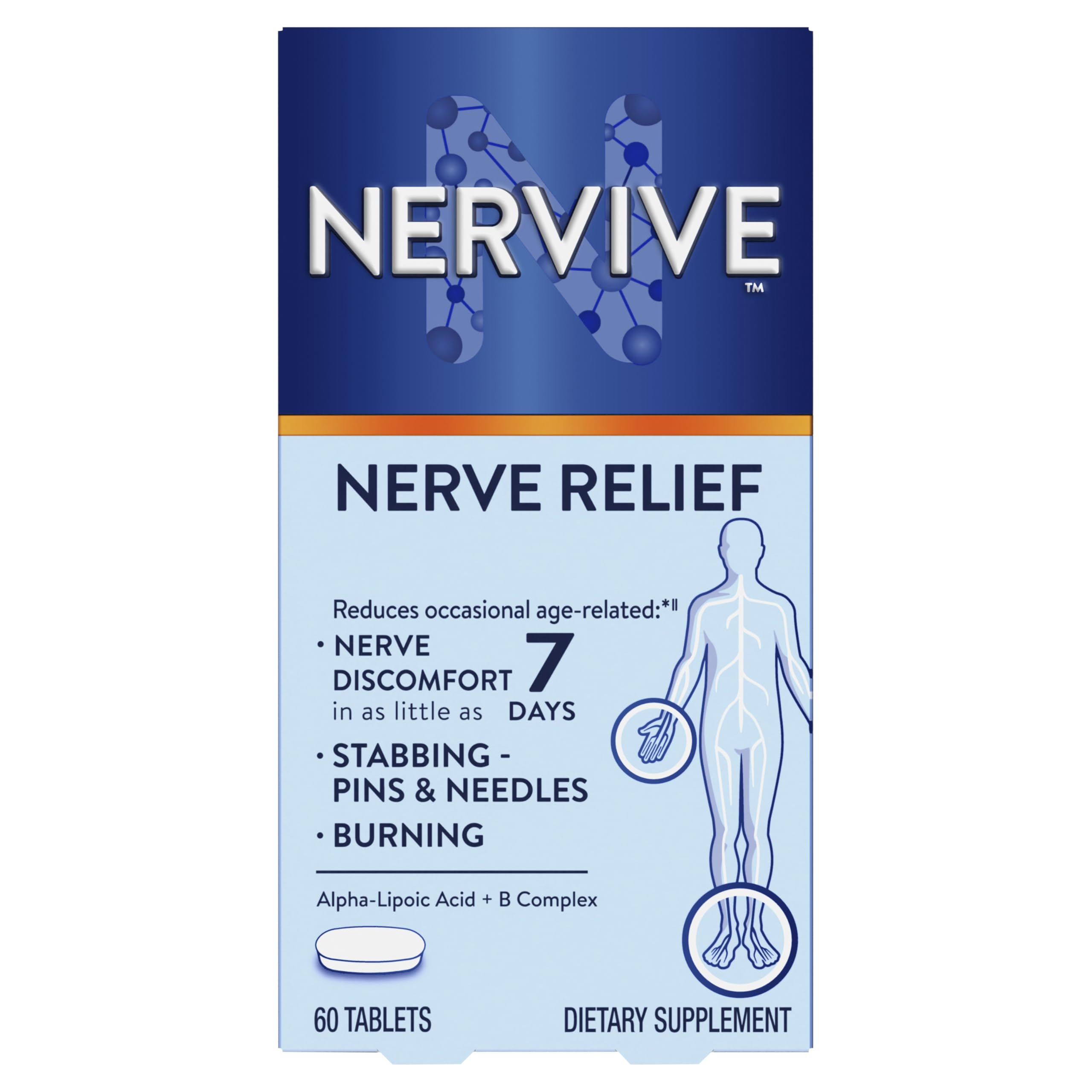 Nervive Nerve Relief bottle front view for daily nerve support