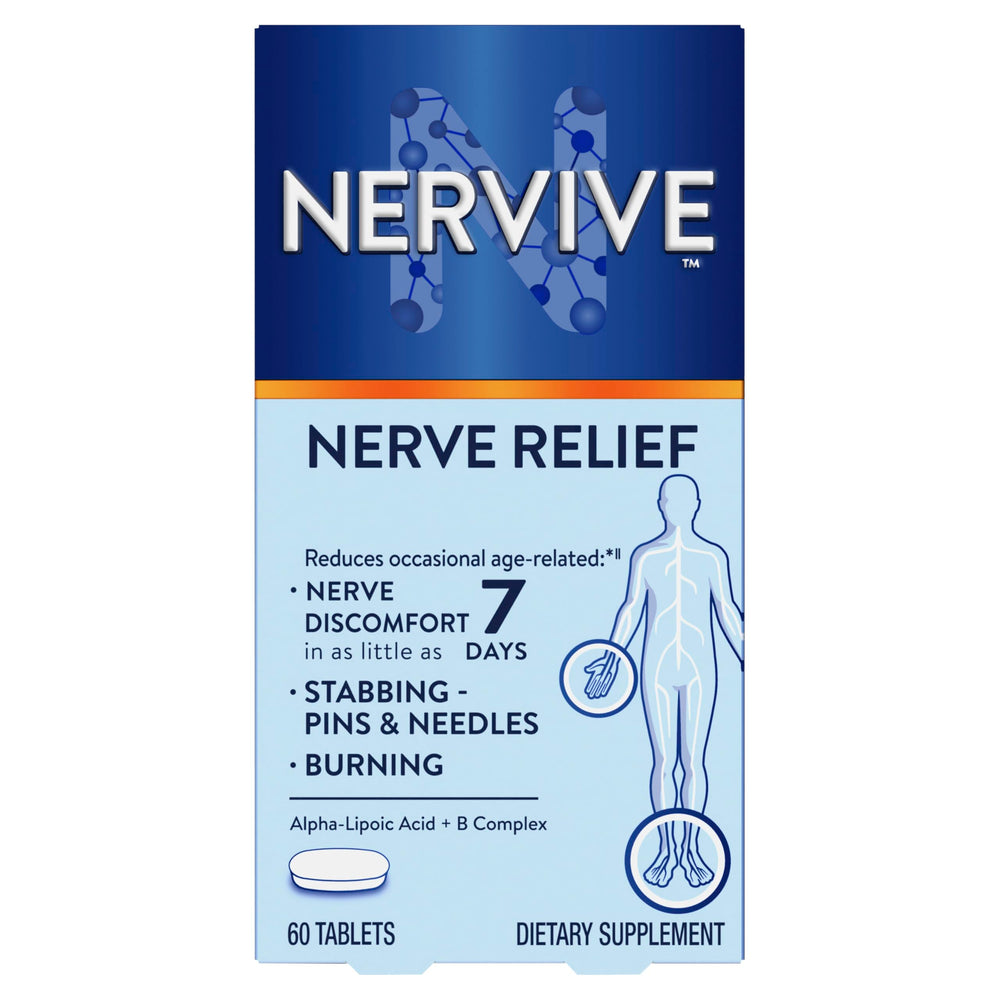 Nervive Nerve Relief bottle front view for daily nerve support