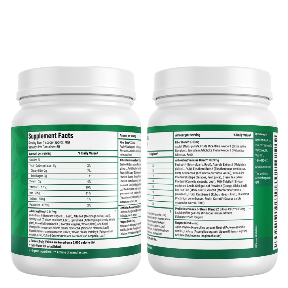 Nested Naturals Super Greens office cup showing on-the-go wellness