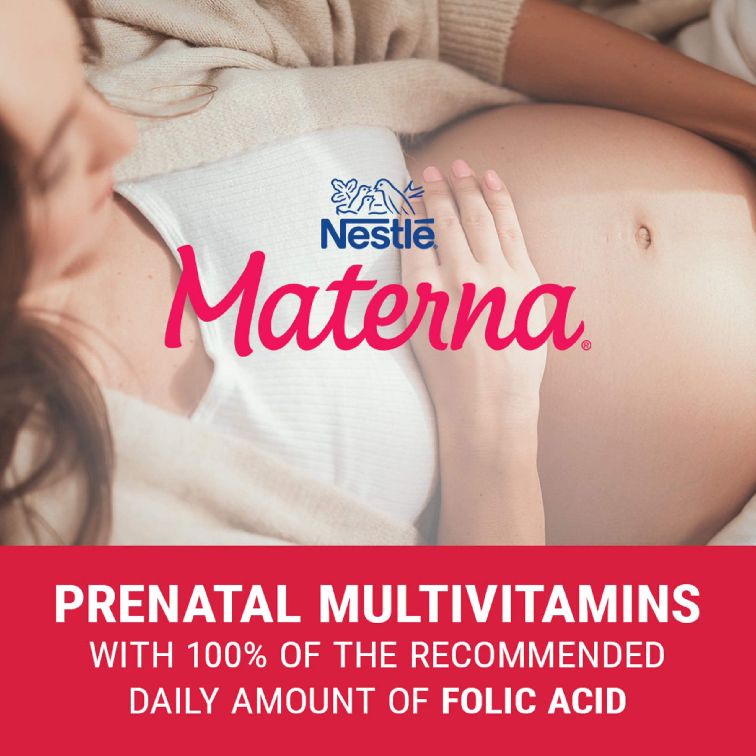 Nestle Materna Prenatal folate detail emphasizing daily folic acid intake