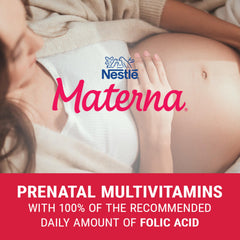 Nestle Materna Prenatal folate detail emphasizing daily folic acid intake