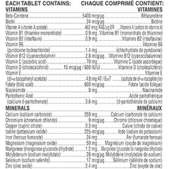Nestlé Materna Prenatal packaging label highlighting 23 essential nutrients