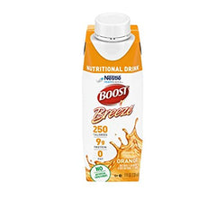 Nestle Breeze orange bottle 8 oz offers clear liquid nutrition for daily energy