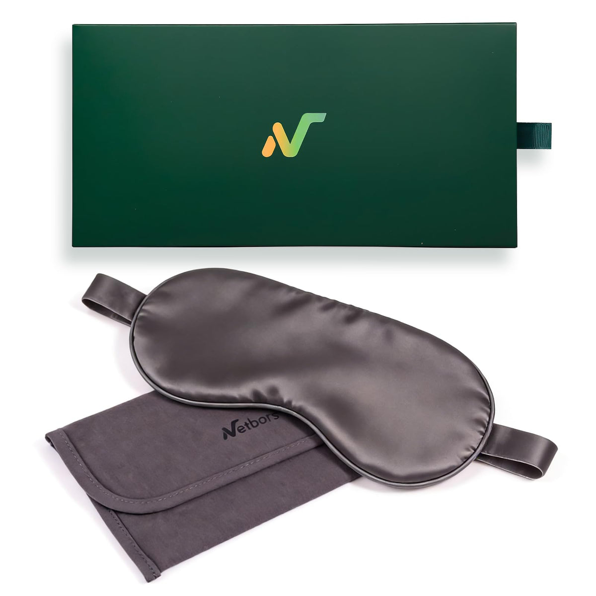 Netbors sleep mask with 100% Mulberry Silk—ultra-soft and breathable.