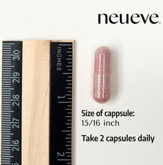NeuEve capsules taken with water for convenient daily use.