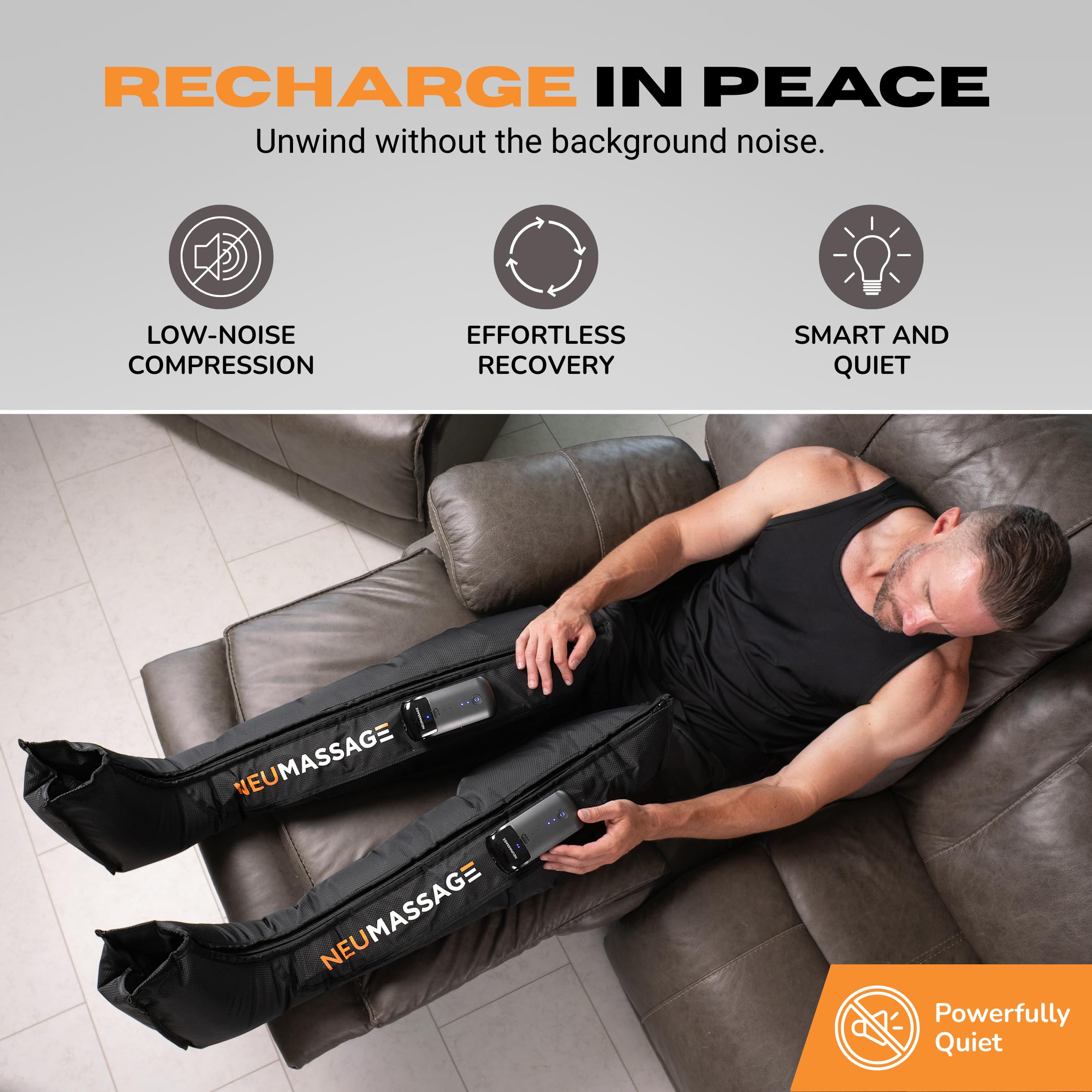 NEUMASSAGE outdoor-friendly recovery system with cordless convenience