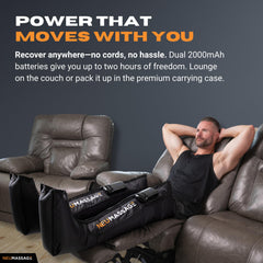 NEUMASSAGE precise sensor control ensures safe, customized leg pressure.