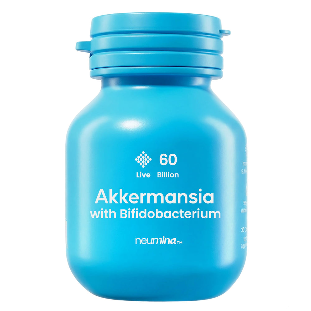 NEUMINA 60Billion Akkermansia bottle front for daily gut support.
