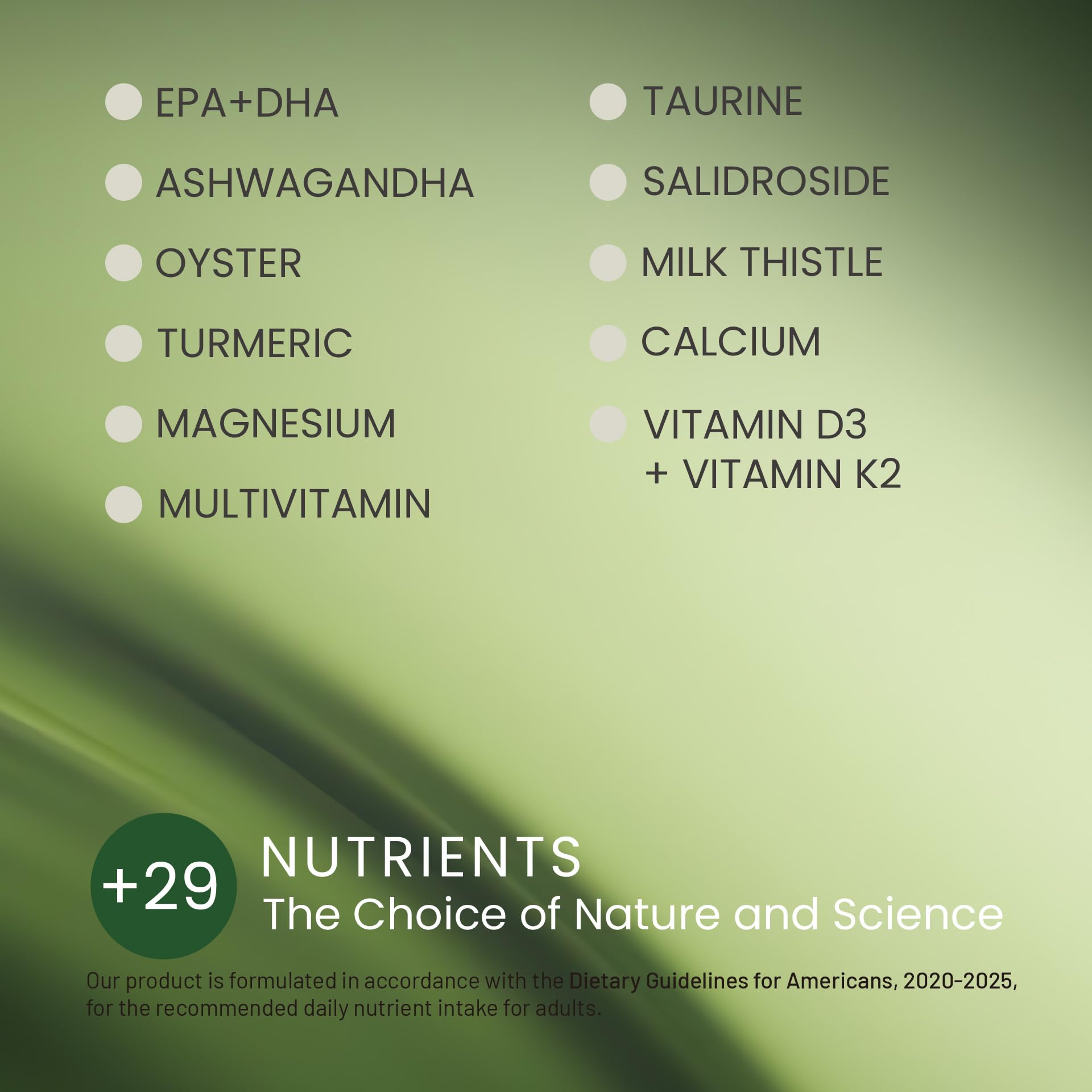 NEUMINA men ingredients panel emphasizes essential nutrients