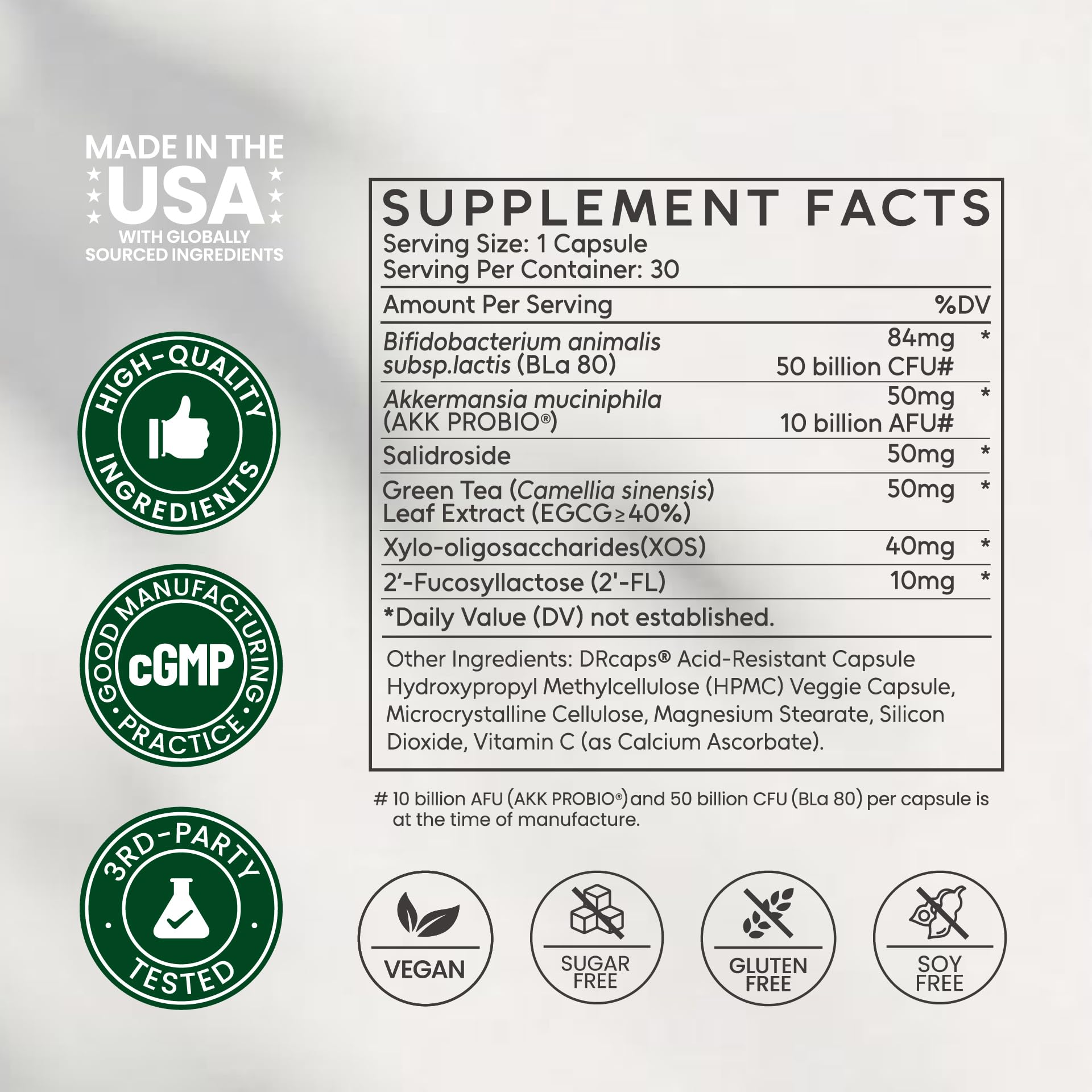 NEUMINA precision prebiotics strengthens gut barrier gently.