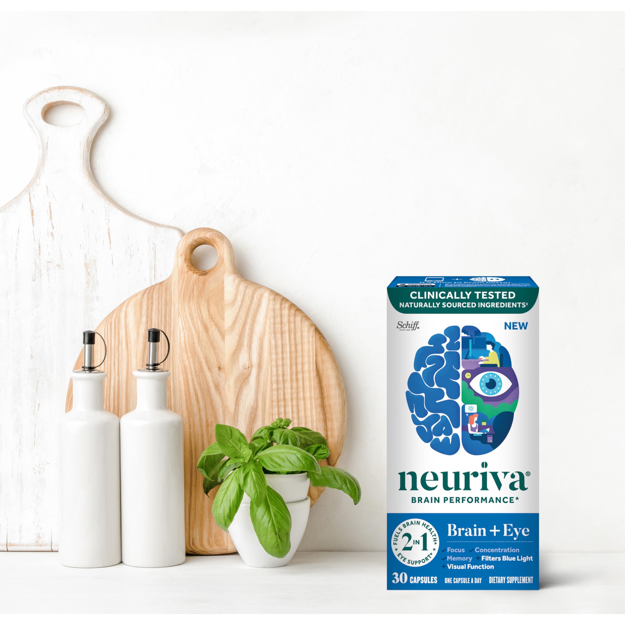 NEURIVA decaffeinated capsules ideal for caffeine-free daily use.