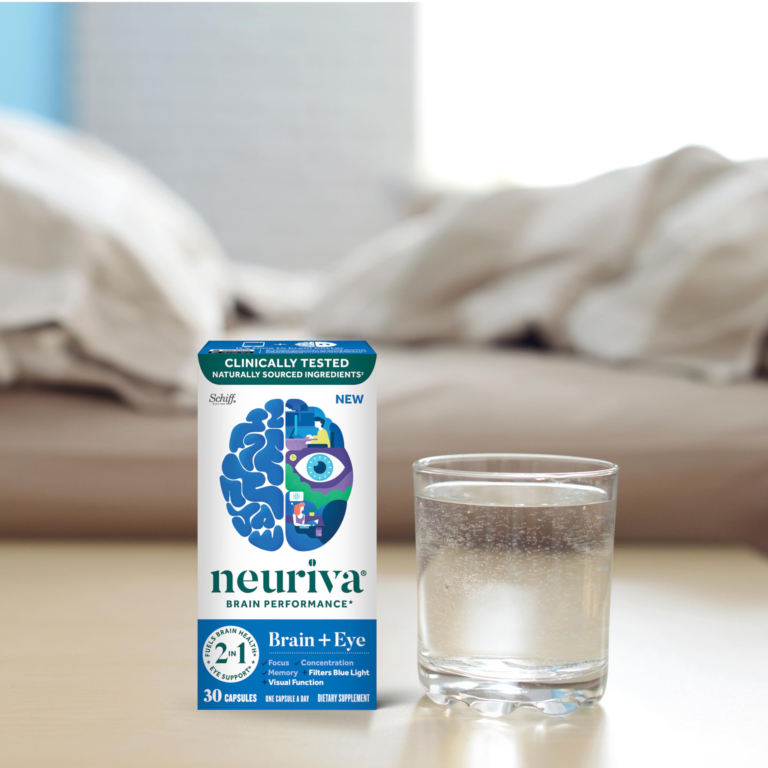 NEURIVA vegetarian capsules suitable for plant-based routines.