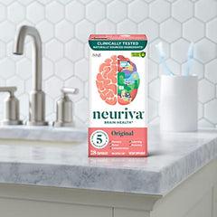 NEURIVA Original glass with capsules suggests easy intake.
