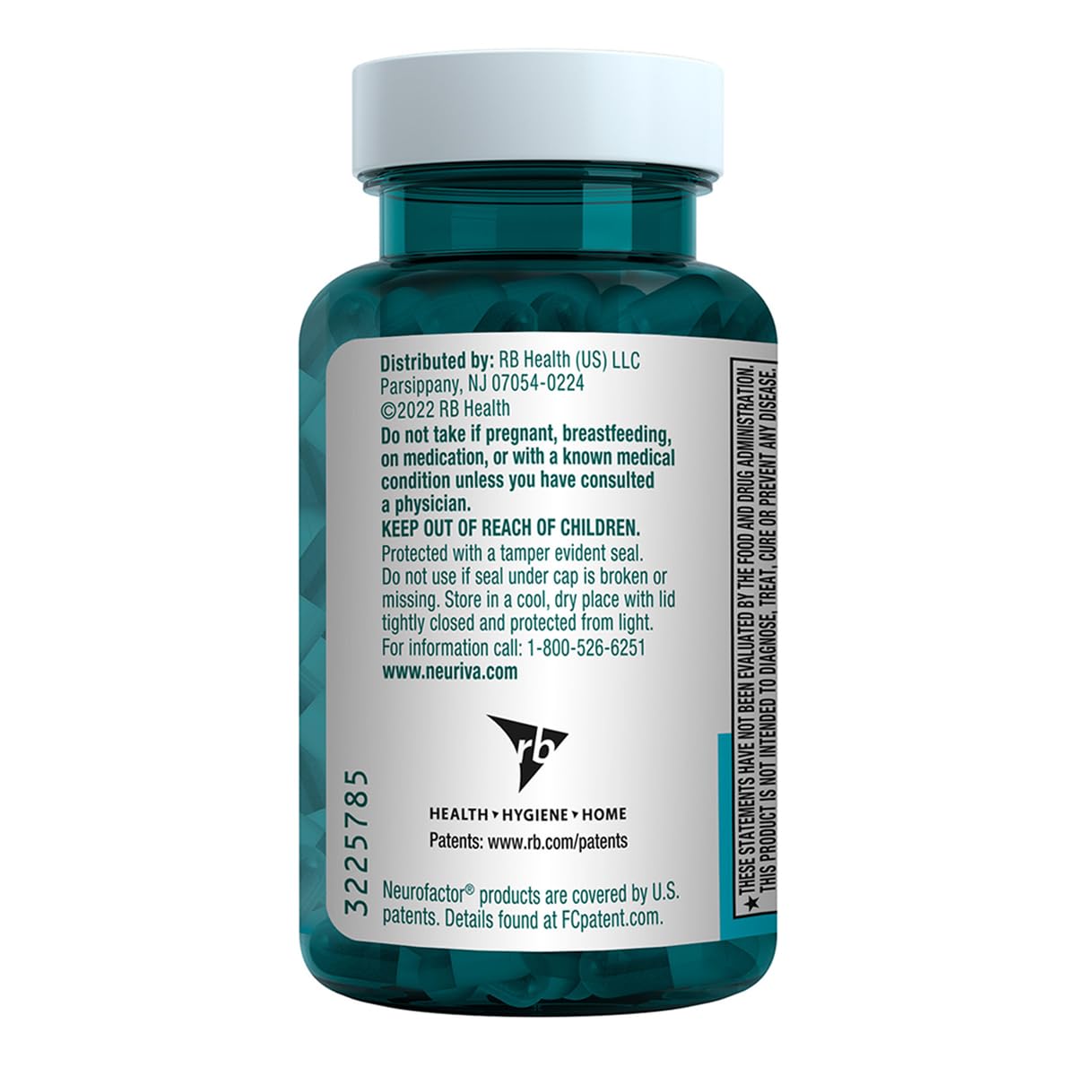 NEURIVA Plus bottle pouring capsules illustrating an easy daily bedtime routine.