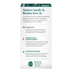 NEURIVA Ultra Decaf app screenshot hinting at brain gym tracking features.