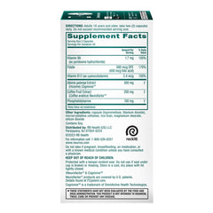 Ingredient chart for NEURIVA Ultra Decaf highlights Cognivive and B vitamins.