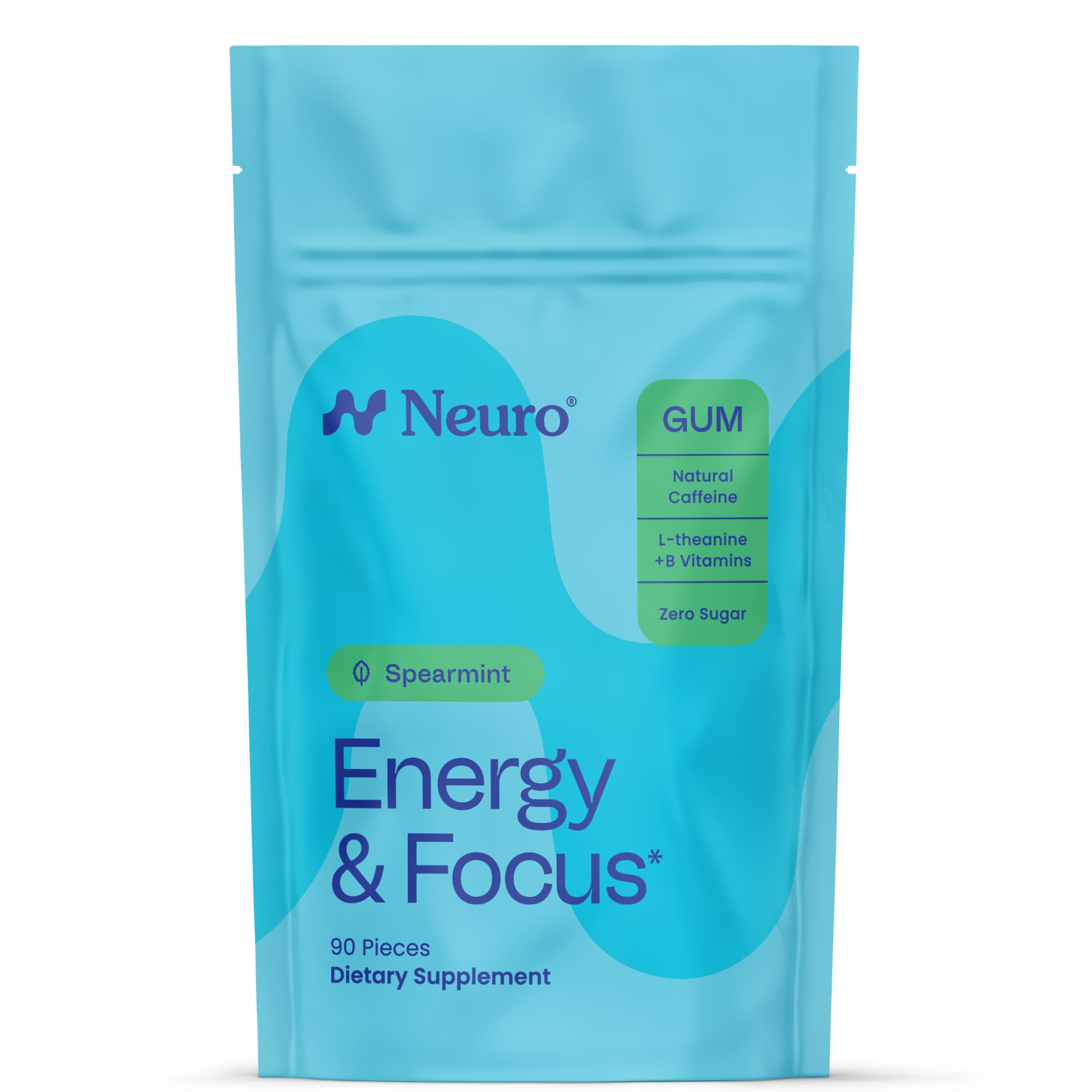 Neuro Energy & Focus Gum box front for quick focus on the go.