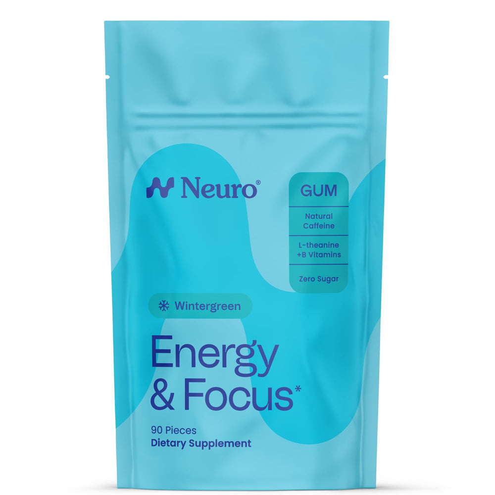Neuro Energy & Focus Gum pack front with convenient daily energy