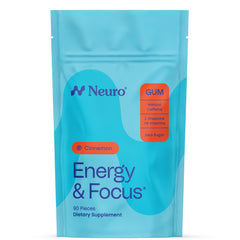 Neuro Energy Focus Gum packaging front for on-the-go energy