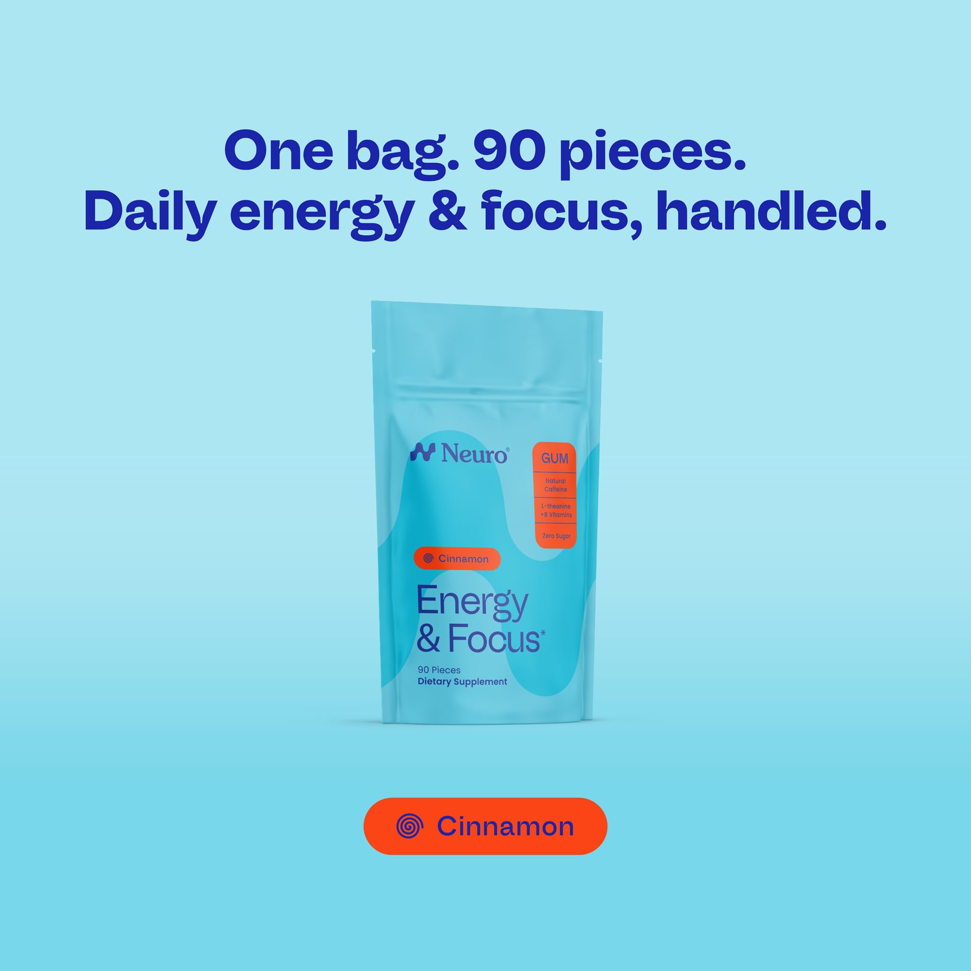 Close-up of Neuro Energy Focus Gum piece