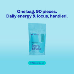 Neuro Energy & Focus Gum texture surface highlights smooth chew