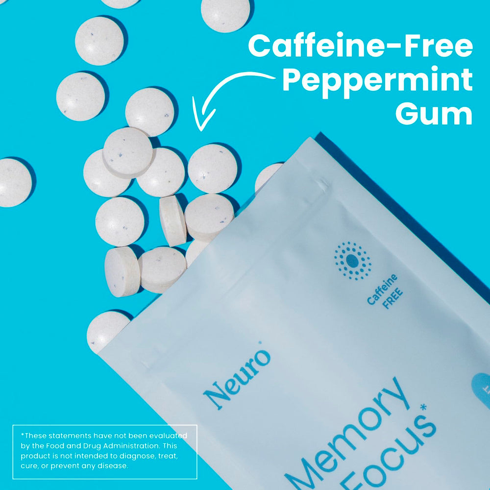 Neuro Memory & Focus Gum study-session setup for concentration aid.