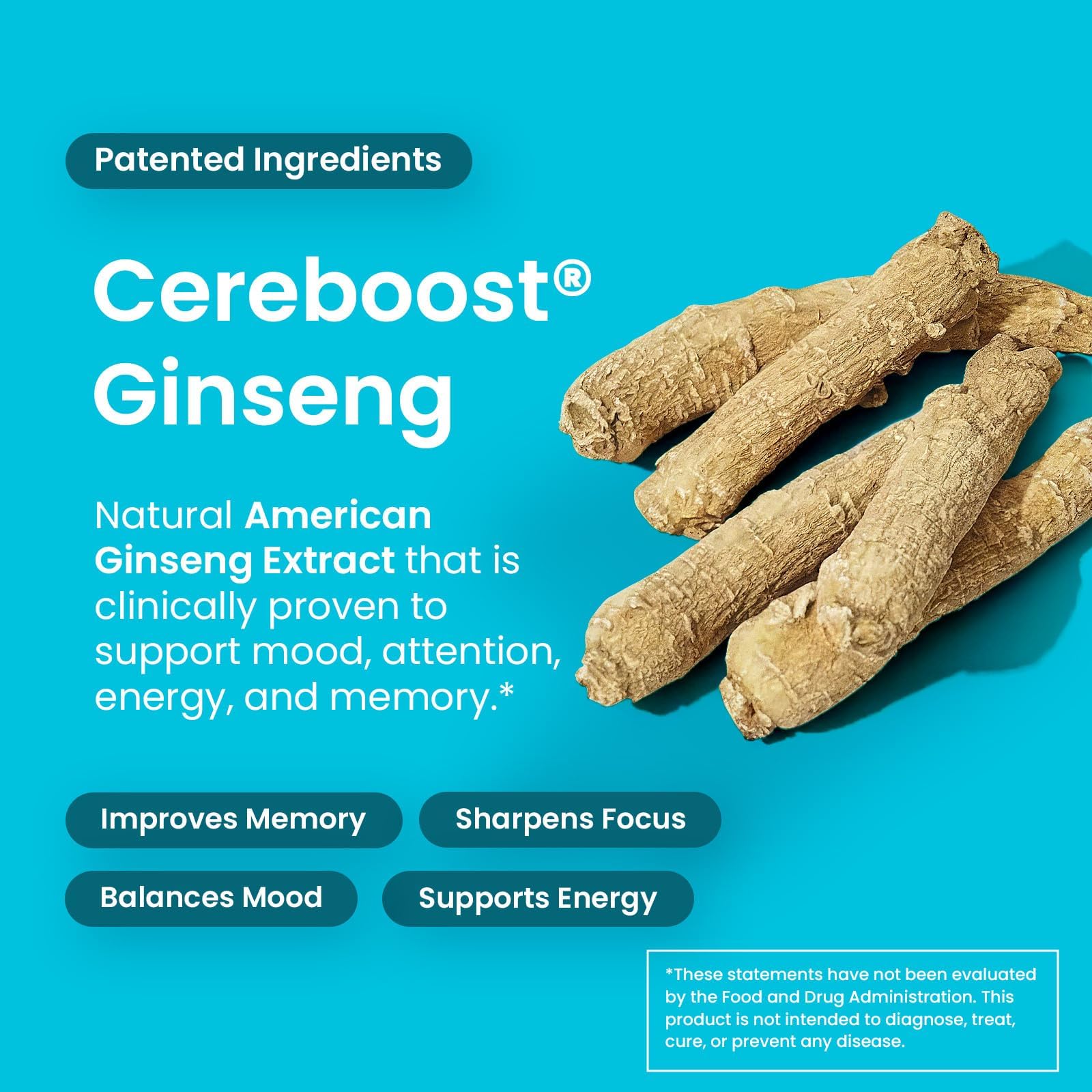 Neuro Memory & Focus Gum vegan icon signaling plant-based brain support.